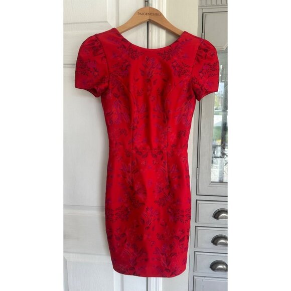 Dress the Population XS Red Rouge Joyce Embroidered Dress - Picture 2 of 9